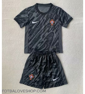 Portugalsko Brankářské Dětské Venkovní Dres ME 2024 Krátký Rukáv (+ trenýrky)
